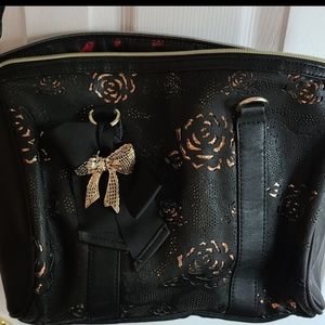 Betsey Johnson gold rose purse.